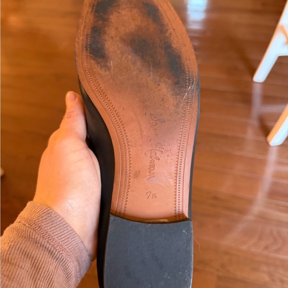 Sam Edelman Black Loafers with Gold Accent
